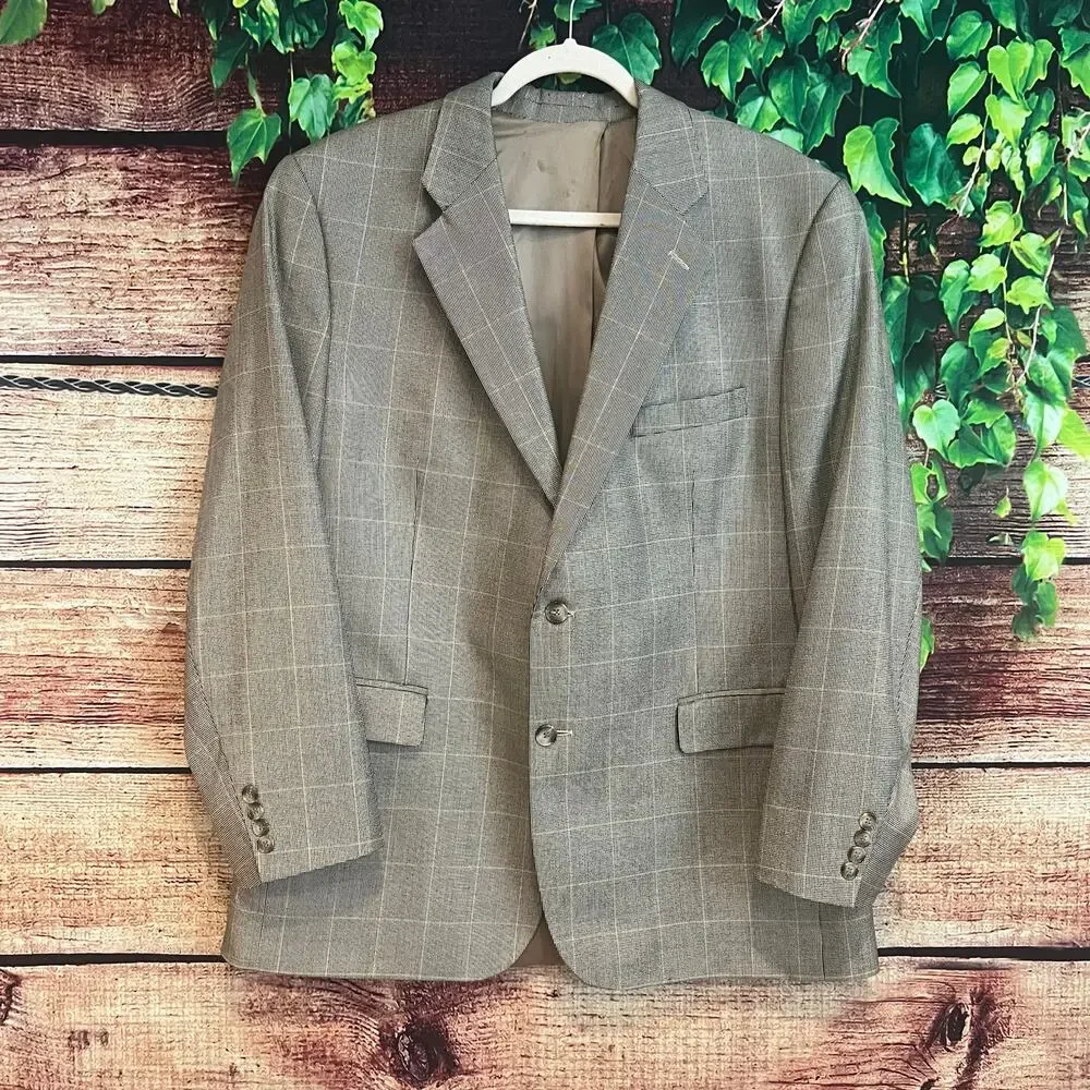 Brooks Brothers 346 Blazer Mens 46R Silk Wool Suit Sport Coat Jacket Striped